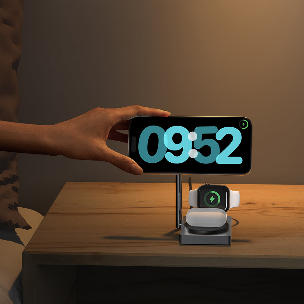 MagStand | 3-in-1 Aluminum Magnetic Wireless Charging Stand (Qi2 Certified)