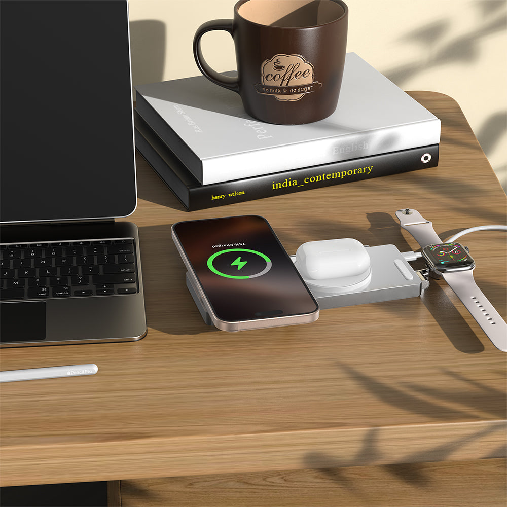 MagStand | 3-in-1 Aluminum Magnetic Wireless Charging Stand (Qi2 Certified)