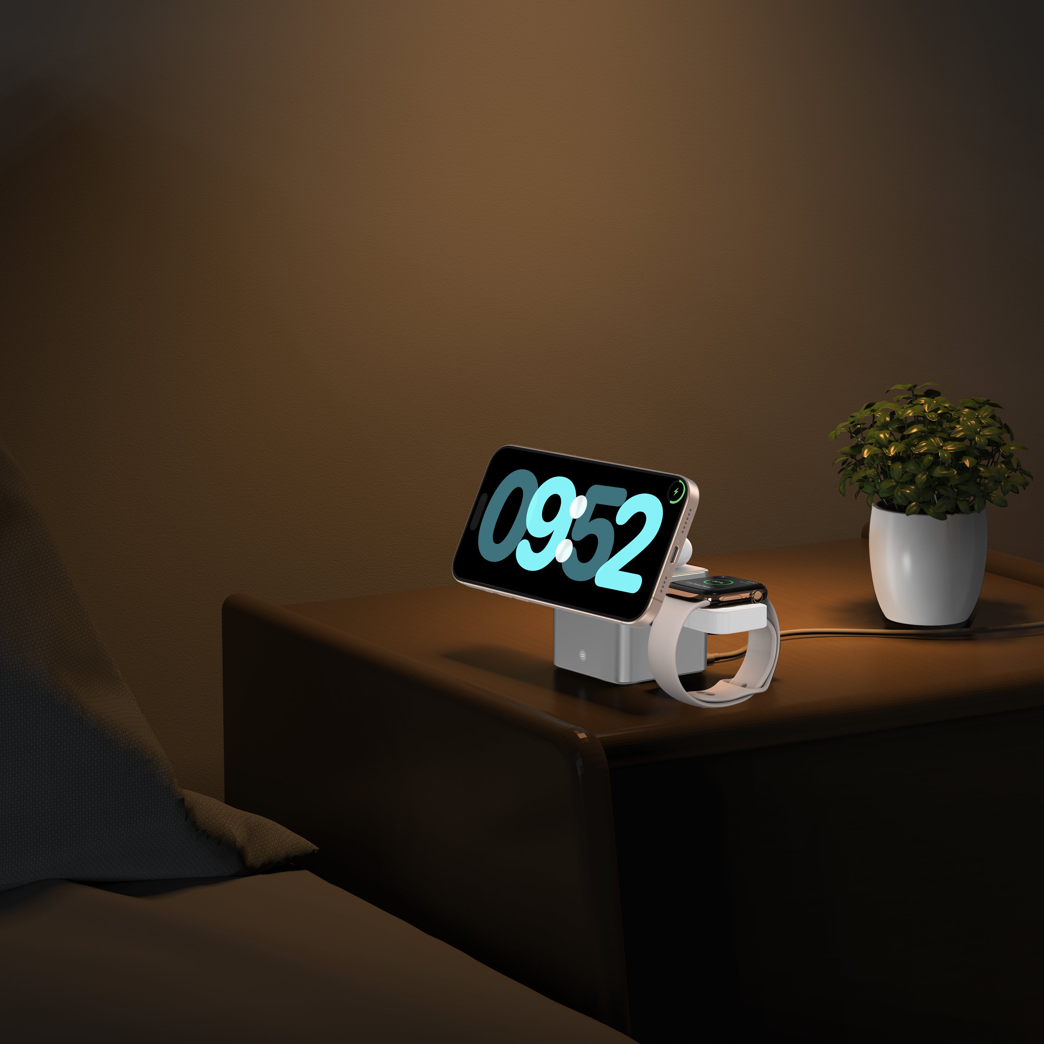 MagCube | 3-in-1 Aluminum Magnetic Wireless Charger (Qi2 Certified)