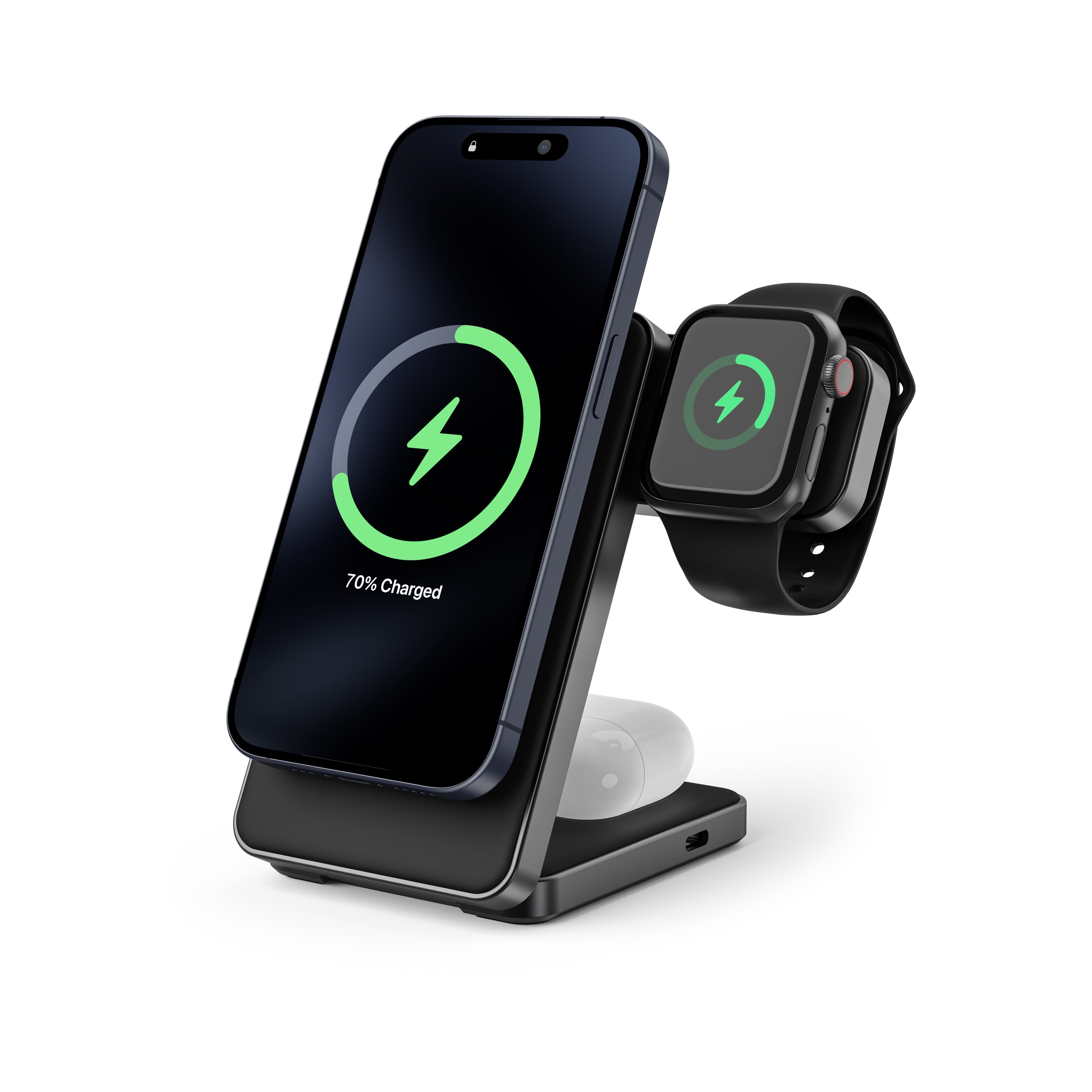 Foldi | 3-in-1 Aluminum Magnetic Wireless Charger (Qi2 Certified)