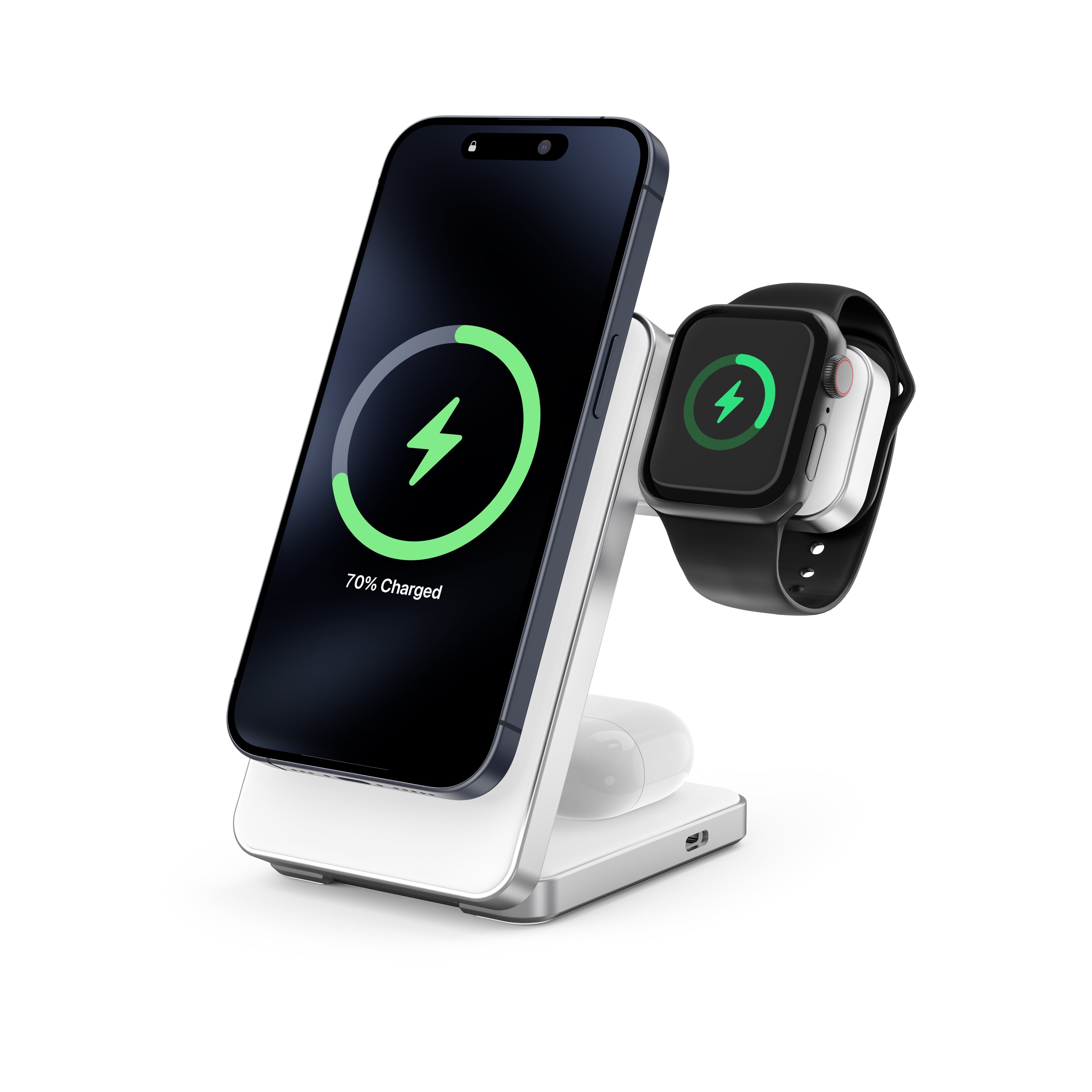 Foldi | 3-in-1 Aluminum Magnetic Wireless Charger (Qi2 Certified)