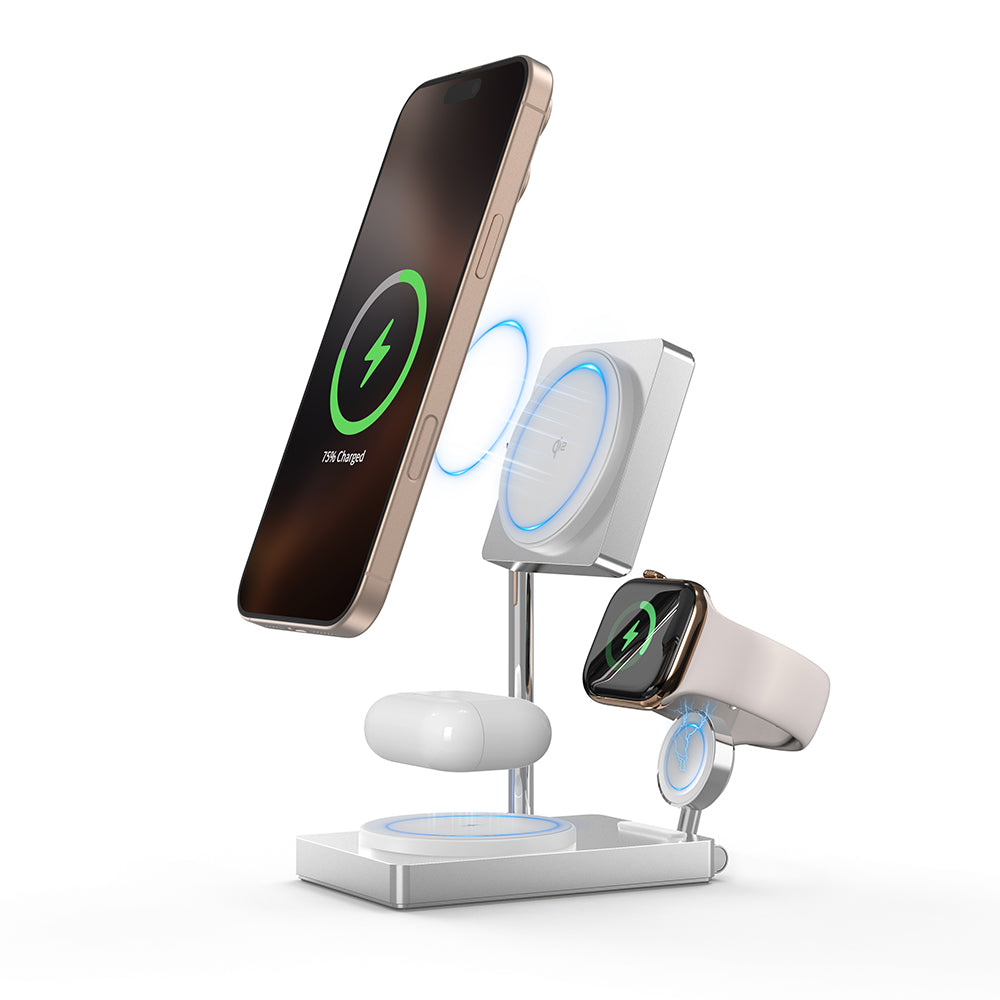 MagStand | 3-in-1 Aluminum Magnetic Wireless Charging Stand (Qi2 Certified)