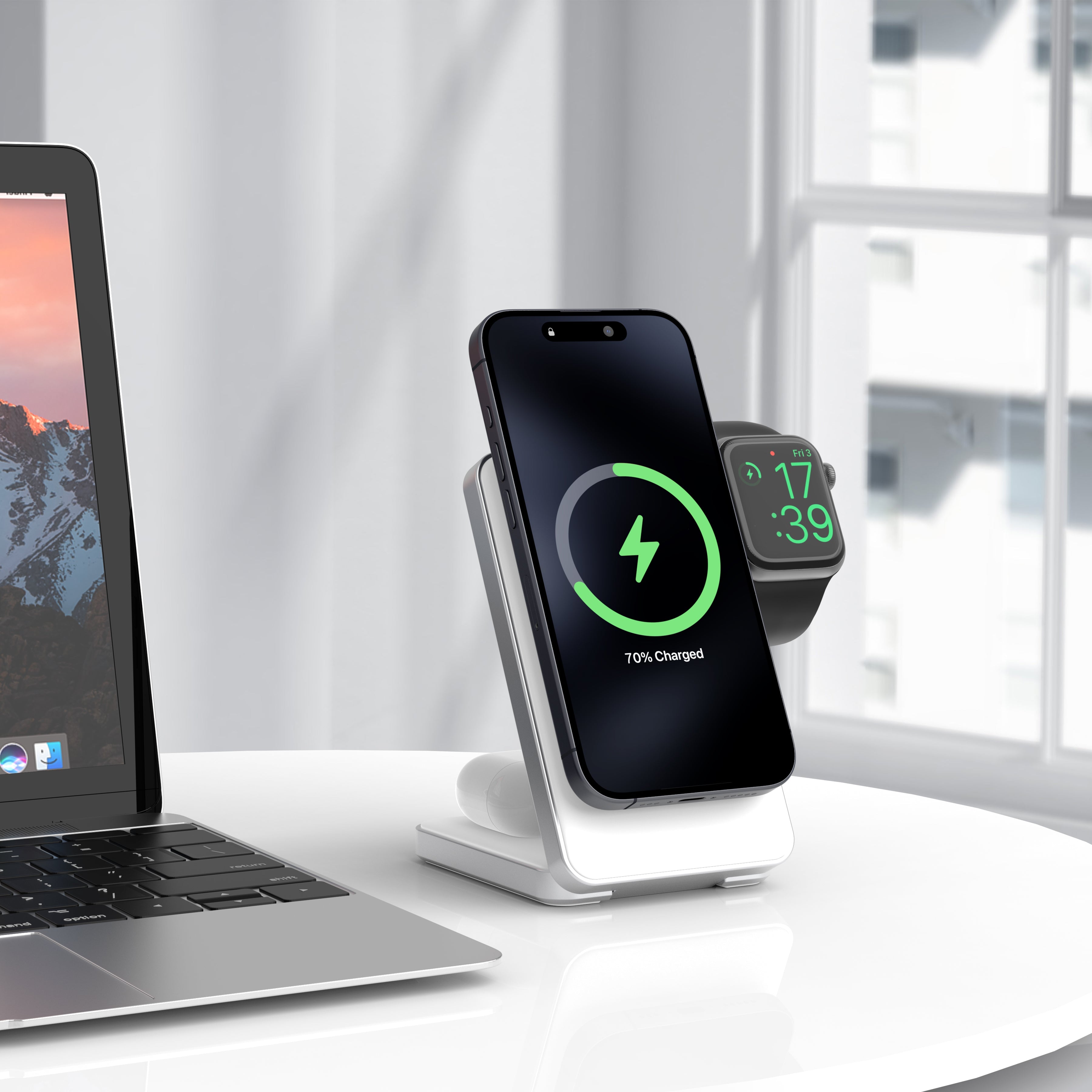 Foldi | 3-in-1 Aluminum Magnetic Wireless Charger (Qi2 Certified)