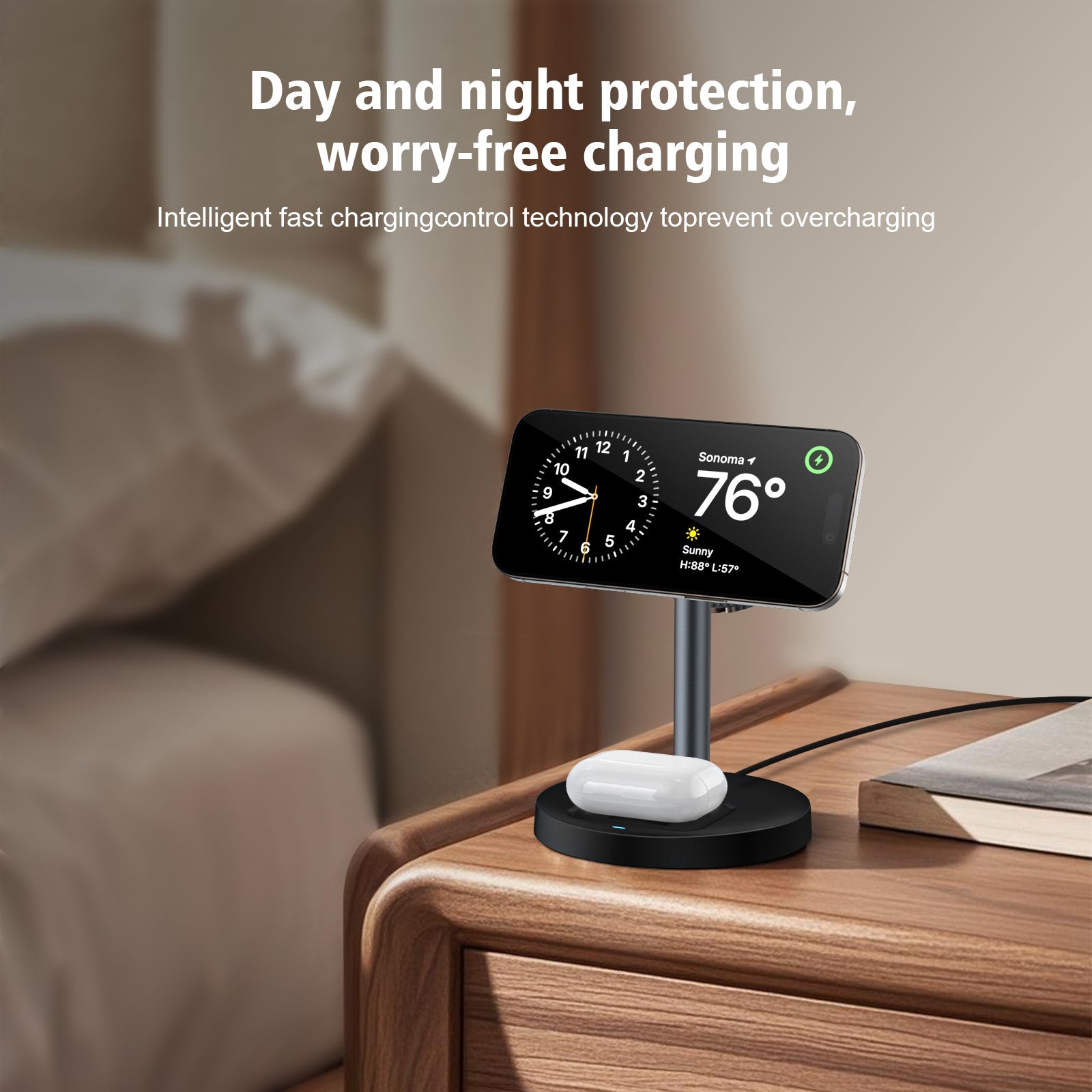 MagFlow | 3-in-1 Desktop Magnetic Wireless Charging Stand (Qi2 Certified)